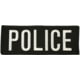 Elite Survival Systems Velcro ID Patch, "POLICE", Size 2x4.5in, Black, ID01-BW-PO
