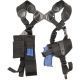 Elite Survival Systems Mod/Ambi Shoulder Holster System Size 5 Horizontal Holster, Single Harness and Tie-down, Black, MASH5-B