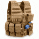 Elite Survival Systems MVP Commandant Tactical Holster Vest, Left Hand Holster, Coyote Tan MVP030102-T