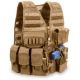 Elite Survival Systems MVP Commandant Tactical Holster Vest, Left Hand Holster, Coyote Tan, MVP030102-T