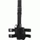 Elite Survival Systems Thigh Holster, Left Hand, Black - Fits Glock &amp; Similar w/ Light 7676-LH