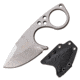 Elite Tactical Teardrop Fixed Blade Knife, 2.25 in, D2 Steel, Drop Point, Light Stonewash, ET-FIX011