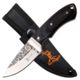 Elk Ridge Fixed Knive, 2.6in Blade, 3CR13 Steel Blade, Black/Wood, ER-200-18BK