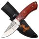 Elk Ridge Fixed Knive, 2.6in Blade, 3CR13 Steel Blade, Brown/Wood, ER-200-18WD