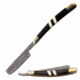 Elk Ridge ER-955WBCB Manual Folding Knife, 2.75in, 3CR13 Stainless Steel, Razor, Damascus Blade, Pakkawood Handle, Nickle/Black/Bone, ER-955WBCB