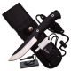 Elk Ridge Fixed Blade, 10.5in, Stainless Steel Blade, Black Nylon Fiber Handle, ER-555BK