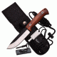 Elk Ridge Fixed Blade, 10.5in, Stainless Steel Blade, Brown Pakkawood Handle ER-555PW