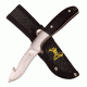 Elk Ridge Fixed Blade, 3in, Stainless Steel Blade, Black Pakka Wood Handle ER-567GH