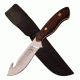 Elk Ridge Fixed Blade, 8in, Stainless Steel Blade, Brown Pakka Wood Handle ER-563PW