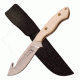 Elk Ridge Fixed Blade, 8in, Stainless Steel Blade, White Bone Handle ER-563BN