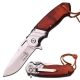 Elk Ridge Folding Blade, 3.5in, Stainless Steel Blade, Brown Pakkawood Handle, ER-A003SW