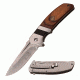 Elk Ridge Folding Blade, 3.5in, Stainless Steel Blade, Brown Pakkawood Handle ER-A167PW