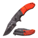 Elk Ridge Folding Blade, 3.5in, Stainless Steel Blade, Orange Outdoor Camo Coated Nylon Fiber Handle ER-A006OC