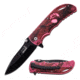 Elk Ridge Folding Blade, 3.5in, Stainless Steel Blade, Pink Stainless Steel Handle ER-A008PC