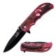 Elk Ridge Folding Blade, 3.5in, Stainless Steel Blade, Pink Stainless Steel Handle, ER-A008PC