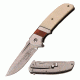 Elk Ridge Folding Blade, 3.5in, Stainless Steel Blade, White Bone Handle ER-A167BN