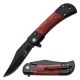 Elk Ridge Folding Blade, 3.75in, Stainless Steel Blade, Brown Pakkawood Handle, ER-A009BW
