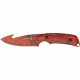 Elk Ridge Guthook Hunter Fixed Blade Knife 3.5in, 3.5in, Guthook Blade, Red Camo Aluminum Handle ER116RC