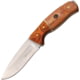 Elk Ridge Knife, 9in Overall, 4in Satin 3Cr13 SS Drop Point, Brown Pakkawood Handle, Brown Leather Sheath, ER-200-19DN