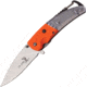 Elk Ridge LED Linerlock A/O Orange Folding Knife,3in,Stainless Steel,Standard Edge,Satin,Orange,Synthetic Handle ERA157OR