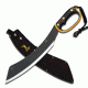 Elk Ridge Machete,15.25in,Two Tone Blade,Yellow Composition D-Ring Hand Guard ER280