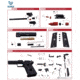 EMG Salient Arms International 2011 DS Full Auto Select Fire GBB Pistol, 4.3 CO2, Black, Medium, SA-DS0250
