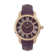 Empress Xenia Automatic Leather-Band Watch, Purple, EMPEM2605