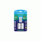 Eneloop Rechargeable AA 1.2V 2000mAh NiMh Batteries with C-cell Spacers - 2pk, White, K-KJS2MCA2BA