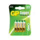 GP AAA Super alkaline battery, 4pk carded