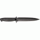 Entrek Close Combat MKII Fixed Blade Knife, 7in, Black Double Edge Dagger Blade, Black Micarta Handle EN28
