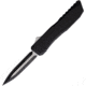 EOS Auto Harpoon OTF Two Tone Automatic Folding Knife, 3.75 in, CPM-20CV Stainless Blade, Dagger Blade, Black Aluminum Handle, AUTOBLACKWITH2TONEDAGGER