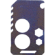 EOS Knife Card Ti Flame, 3.5in X 2.13in, Titanium Construction, Tools Include, Bottle Opener L Lanyard Loop, Flame Anodized Finish, Two Semi-Sharp Edges, Plain And Serrated, Wrench 1/4, 3/8, 1/2, CARDTIFLAME