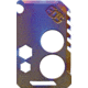 EOS Knife Card Ti Flame, 3.5in X 2.13in, Titanium Construction, Tools Include, Bottle Opener L Lanyard Loop, Flame Anodized Finish, Two Semi-Sharp Edges, Plain And Serrated, Wrench 1/4, 3/8, 1/2, CARDTIFLAME