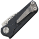 EOS Prawn Folder Folding Knife, 2in Stonewash SS Tanto Blade, Black Aluminum Handle, EOS014
