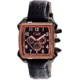 Equipe E505 Bumper Mens Watch - Leather Strap, Rosegold Bezel, Black Case