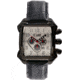 Equipe E507 Bumper Mens Watch - Leather Strap, Black Case, White Dial