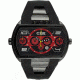 Equipe E904 Dash Xxl Mens Watch - Black Bezel, Black Dial w/ Red Circle