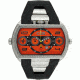 Equipe E916 Dash Xxl Mens Watch - Silver Bezel, Orange Dial w/ Black Circle