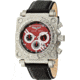Equipe Ev308 Corvette Grand Sport Mens Watch - Leather Strap, Silver Case, Red Dial