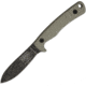 Esee Ashley Emerson Game Knife, 3.5 black stonewash finish 1095HC steel blade, Green canvas micarta handle, ESEE-AGK