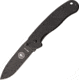 Esee Avispa Framelock Black D2 Folding Knife,3.5in,D2 Tool Steel,Standard Edge,Black EDP Coated,Black,GFN Handle BRK1302B