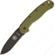 Esee Avispa Framelock OD/Black D2 Folding Knife,3.5in,D2 Tool Steel,Standard Edge,Black EDP Coated,OD Green,GRN Handle BRK1302ODB