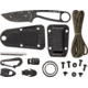 Esee Izula Black Engraved With Ant Fixed Blade Knife, 2.375in, 1095 Carbon Steel, Standard Edge, Powder Coated, Skeletonized Handle ESIZULABANTK