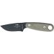 Esee Izula II Black with Kit Fixed Blade Knife,cord,rings,firerod,whistle,hook,hardware,card ESIZ2BKIT