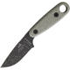 Esee Izula II Oxide Knife, 6.75in Overall, 2.63in Black Oxide Coated 1095Hc Steel Blade, Green Canvas Micarta Handle, Clip Plate Attachment For Sheath, Black Molded Plastic Sheath, IZULA-II-B-BO