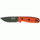 Esee Mdl 3 Fxd Knife, 3.75in, Srtd, Orange G10 Hdl, Glass Break Pommel, Black Sheath w/ Paracord and clip plate RC3SOD