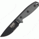 Esee Mdl 3 Knife, 3.75in, Srtd, Black Micarta Hdl, Black Sheath, OD Green Lanyard ES3SB