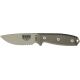 Esee Mdl 3 Part Srtd Fxd Blde Knife, 3.75in, Srtd, Light Green Micarta Hdl RC3SDT