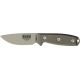 Esee Mdl 3 Stnd Edge Fxd Blde Knife, 3.75in, OD Green Steel, OD Green Canvas Micarta Hdl ES3PMDT