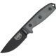 Esee Mdl 3 Stnd Edge Fxd Knife, 3.75in, Carbon Steel Stnd Edge Blde, Black Micarta Hdl,Pommel, Black Sheath ES3PBMB